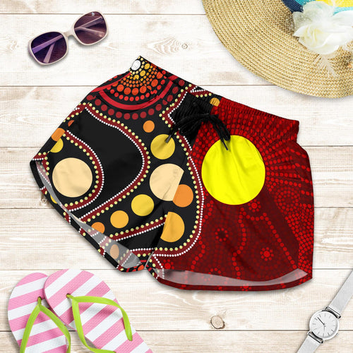 Aboriginal Women's Shorts, Australia Aboriginal Lives Matter Flag - Vibe Hoodie