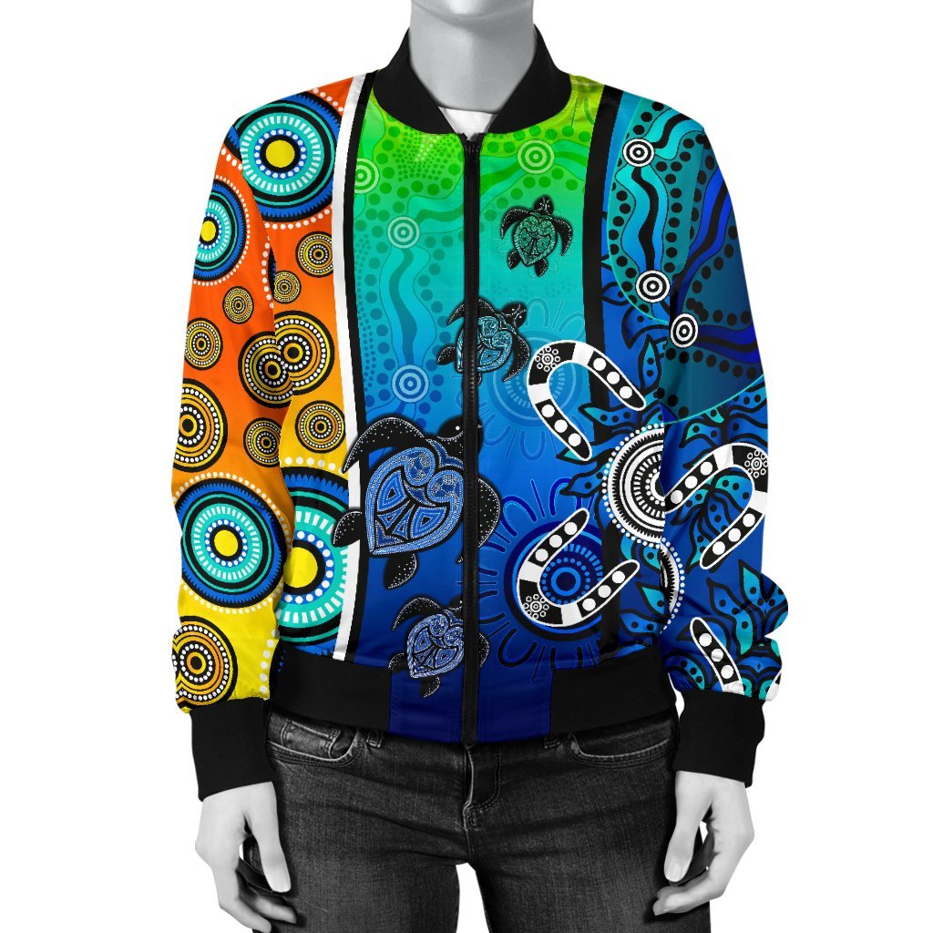 aboriginal-womens-bomber-jacket-indigenous-turtle-dot-painting-art