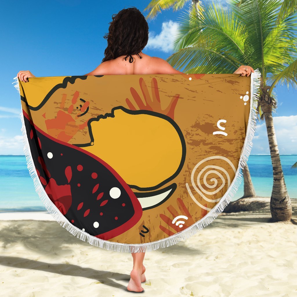 aboriginal-beach-blanket-mother-and-son-hand-art