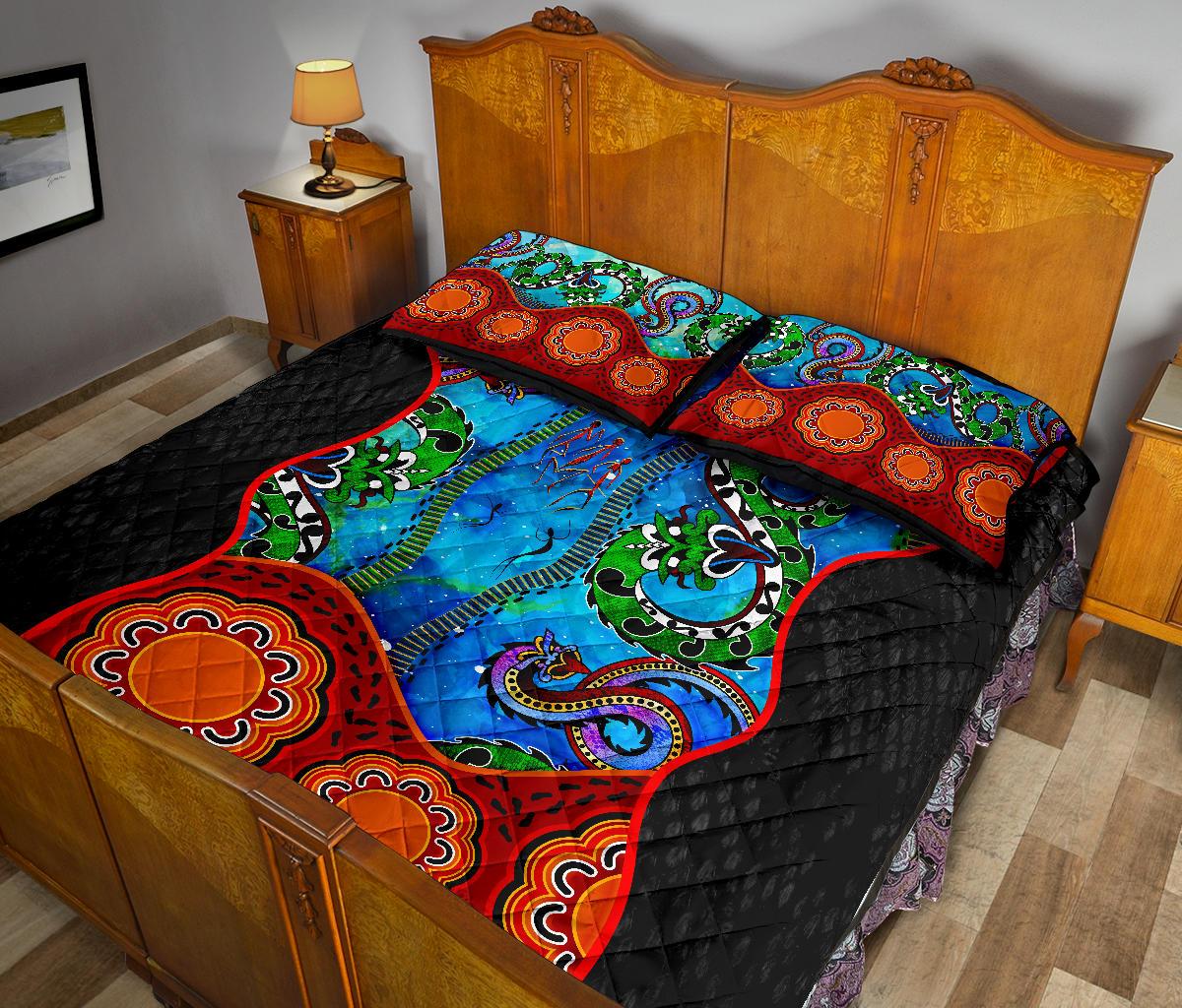 aboriginal-quilt-bed-set-aussie-indigenous-patterns-blue