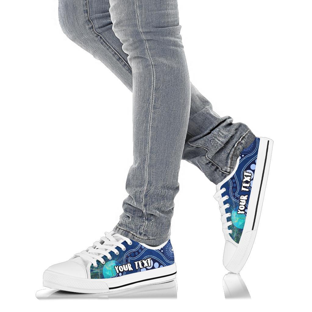 custom-text-aboriginal-low-top-shoes-australia-indigenous-flag-circle-dot-painting-art-blue