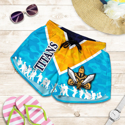 Gold Coast Women Shorts Titans Gladiator Anzac Vibes - Vibe Hoodie