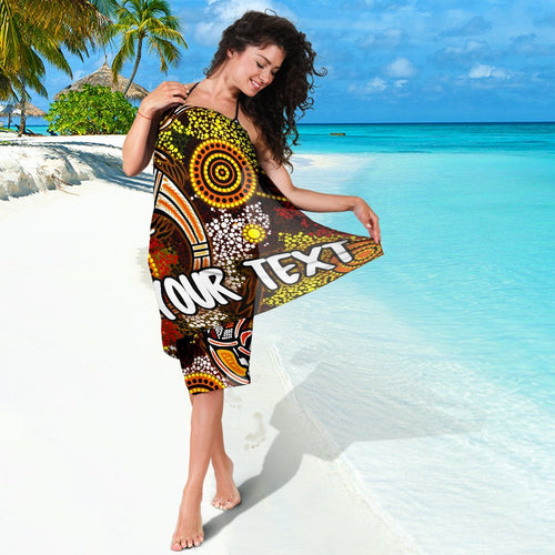 custom-aboriginal-sarong-kangaroo-and-lizard-dot-painting-art