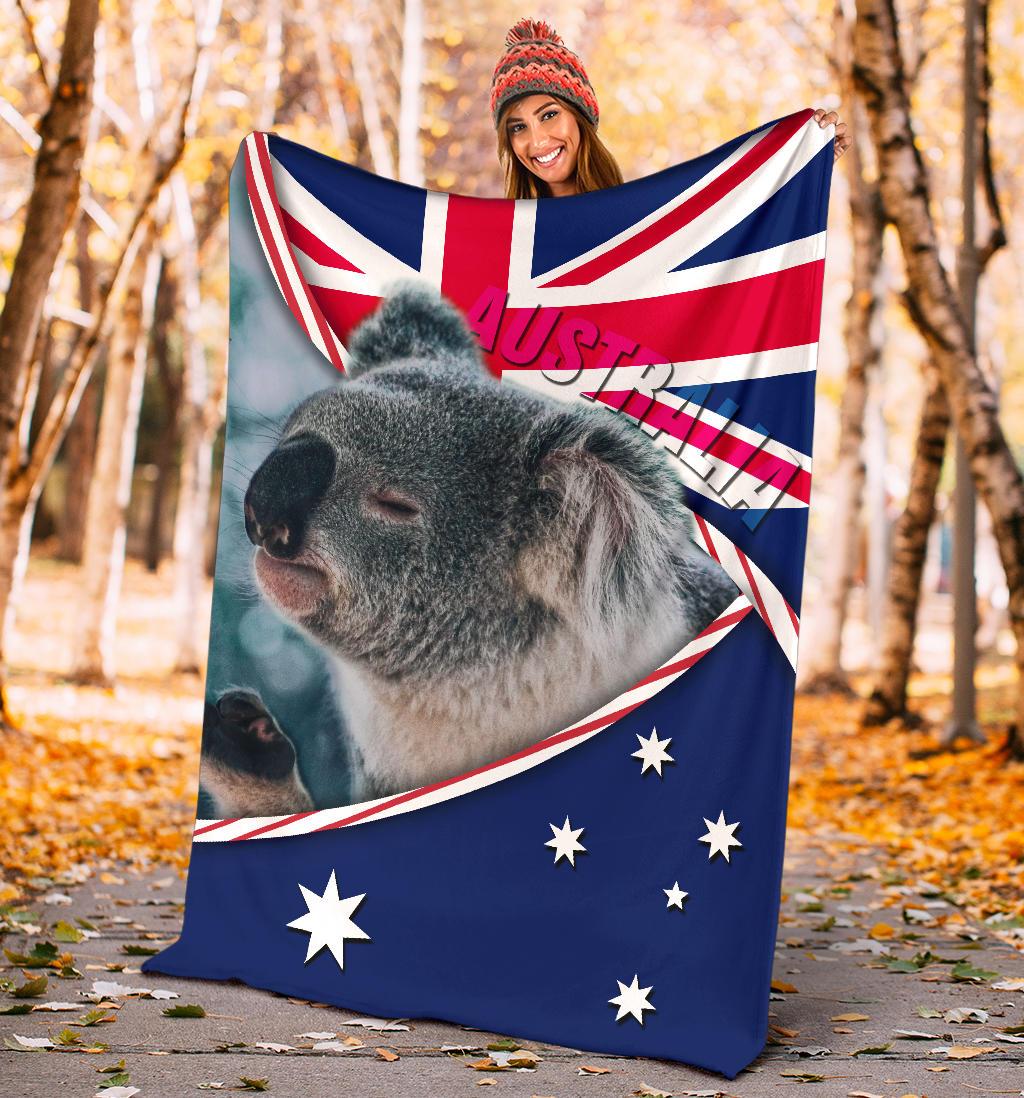 premium-blanket-australia-flag-and-coat-of-arms-blanket-koala-3d