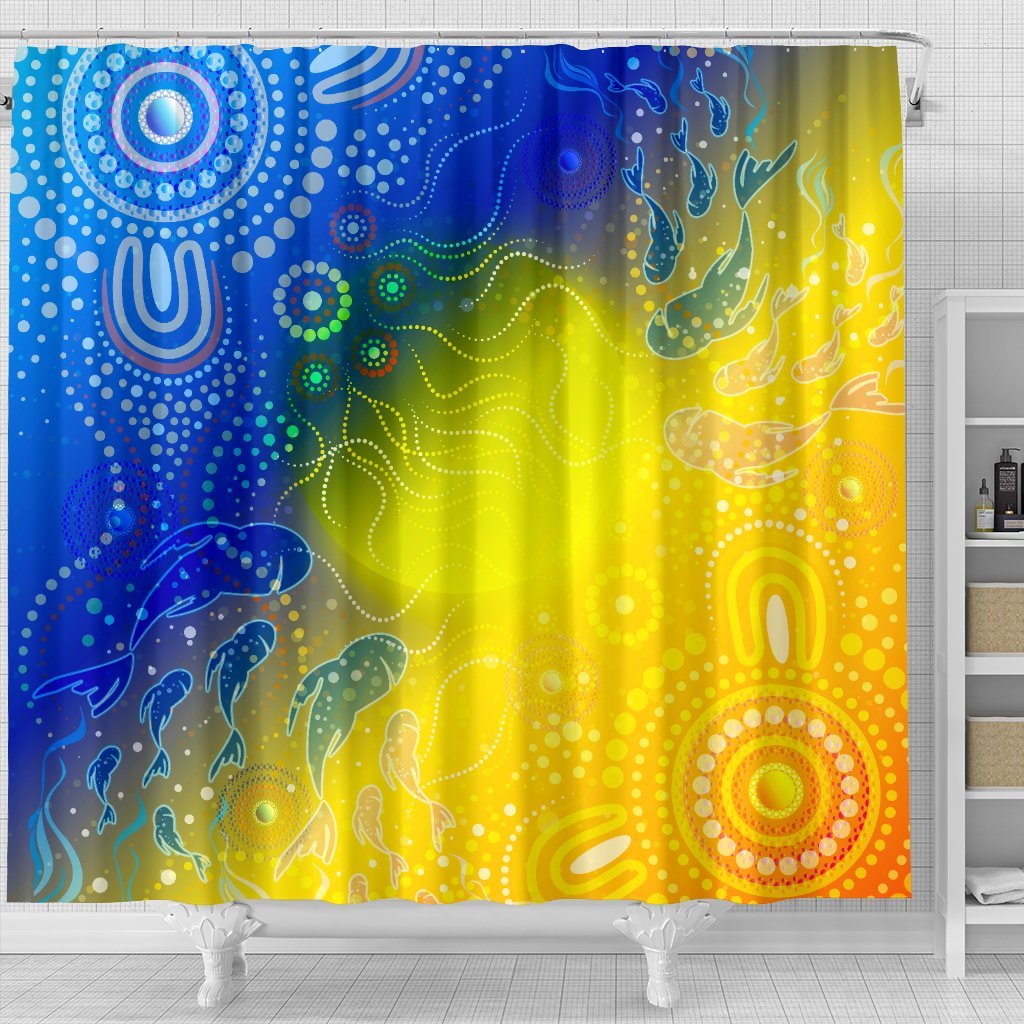 aboriginal-shower-curtain-indigenous-fishing