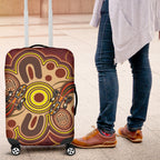 aboriginal-luggage-covers-indigenous-lizard-dot-painting-art
