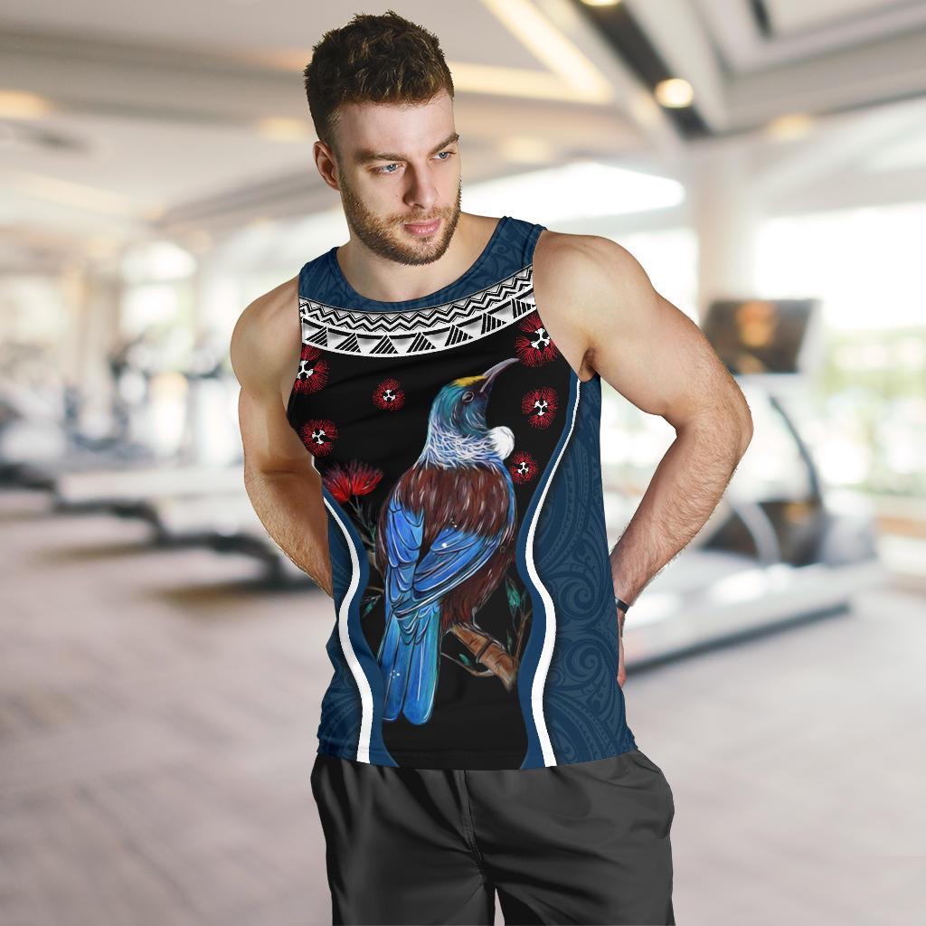 new-zealand-tui-bird-men-tank-top-pohutukawa-navy