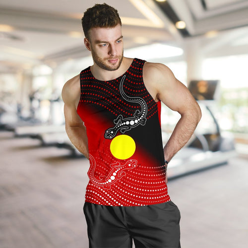 aboriginal-mens-tank-top-two-indigenous-lizard