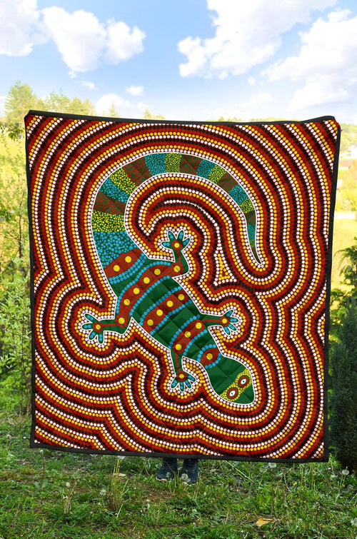 premium-quilts-lizard-coverlets-aboriginal-dot-painting