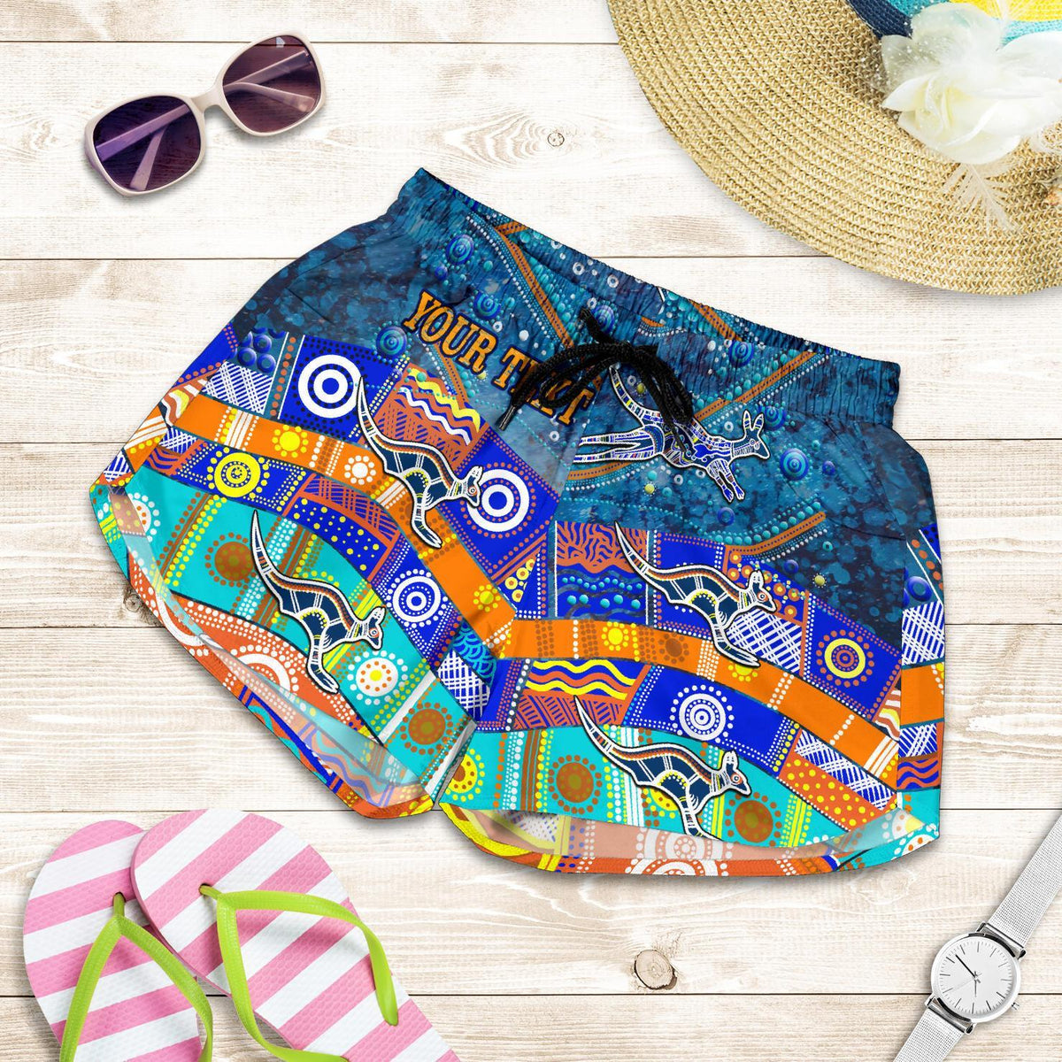 (Custom text) Shorts Women - Kangaroo Dreaming - Vibe Hoodie