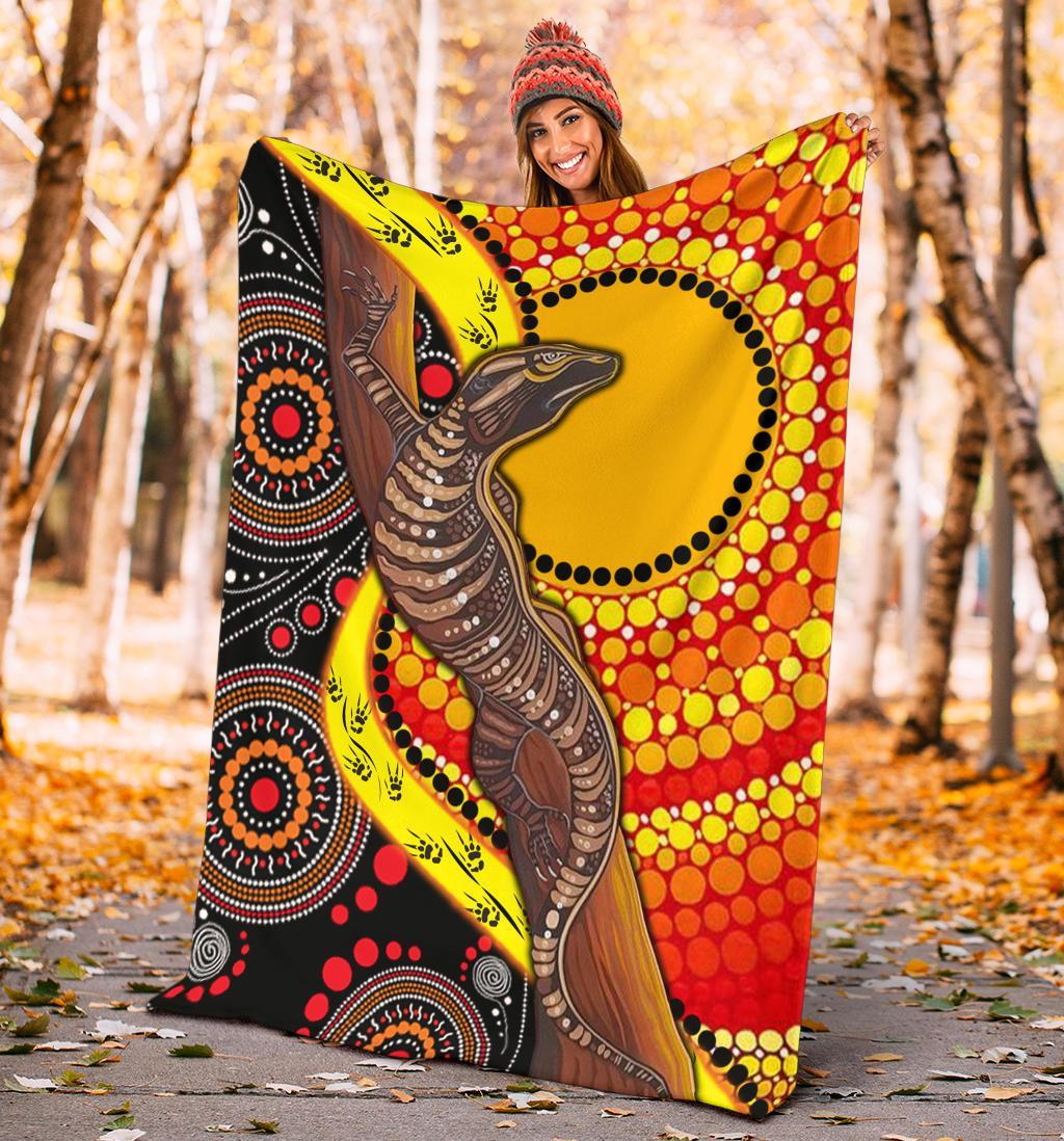 premium-blanket-australian-aboriginal-dot-painting-sun-and-lizard