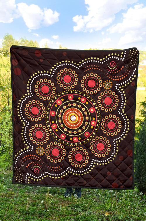 aboriginal-premium-quilt-australian-colorful-flower-dot-painting-art