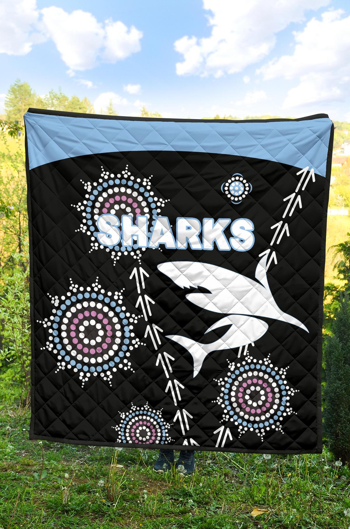 cronulla-premium-quilt-sharks-simple-indigenous-black
