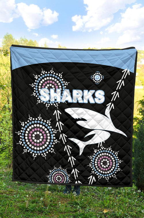 cronulla-premium-quilt-sharks-simple-indigenous-black