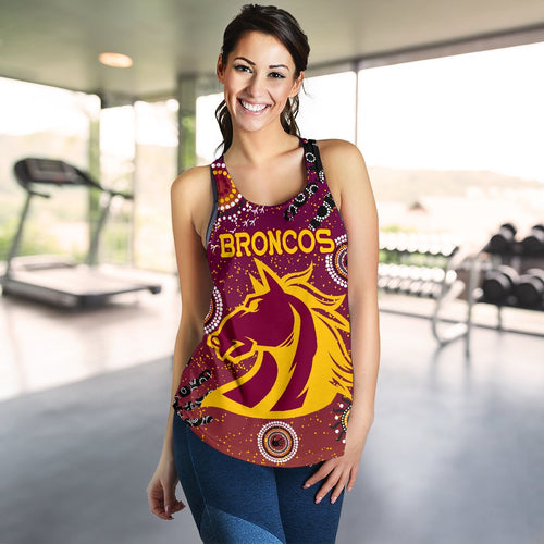 Brisbane Broncos Women Racerback Tank Indigenous Country Style - Vibe Hoodie