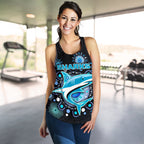 Cronulla Women Racerback Tank Sharks Indigenous - Vibe Hoodie