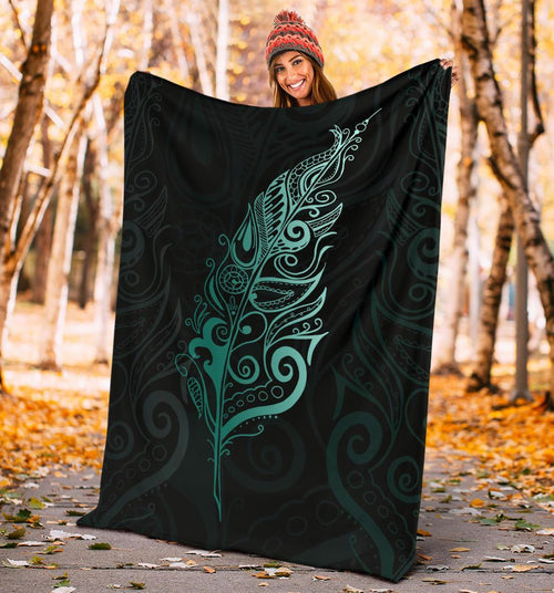 light-silver-fern-new-zealand-blanket-turquoise