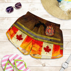 Canada Women'S Short - Canadian Firefighter 3D - Vibe Hoodie