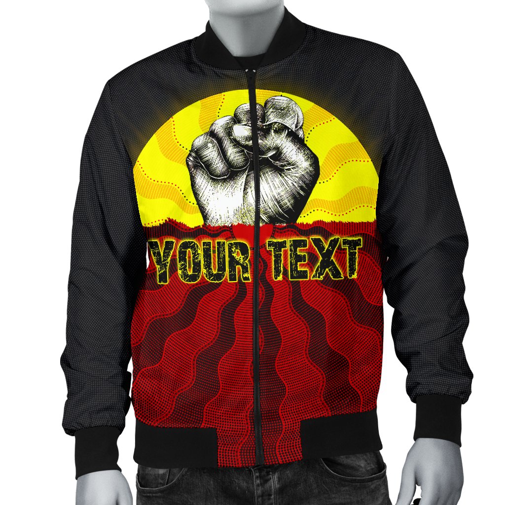 custom-aboriginal-mens-bomber-jacket-black-lives-matter-sun-dot-painting