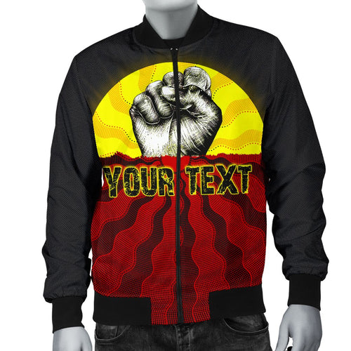 custom-aboriginal-mens-bomber-jacket-black-lives-matter-sun-dot-painting