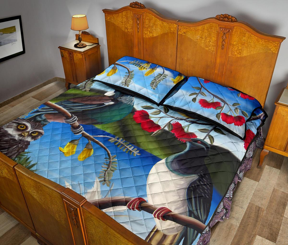 new-zealand-native-birds-quilt-bed-set
