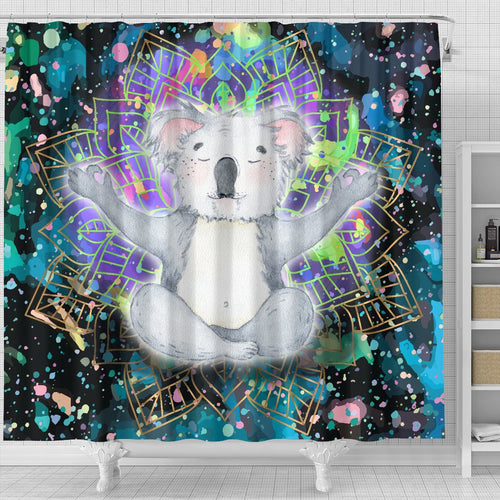 shower-curtain-koala-shower-curtain-meditating-color-art-ver01