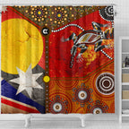 shower-curtain-aboriginal-dot-painting-flags-crocodile