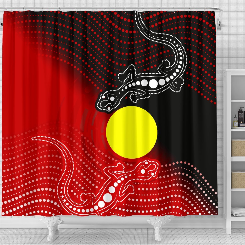 aboriginal-shower-curtain-two-indigenous-lizard
