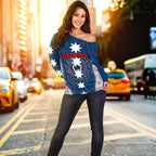 The Rebels Women's Off Shoulder Sweater Aboriginal - Vibe Hoodie