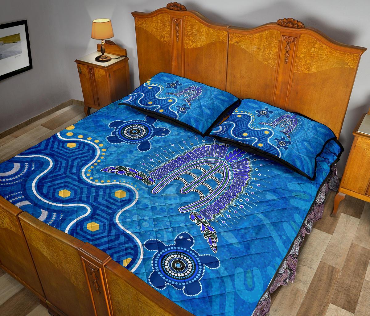 torres-strait-personalised-quilt-bed-set-dhari-and-turtle