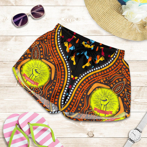 Shorts Women - Aboriginal Style & Flag, Dot Painting - Vibe Hoodie