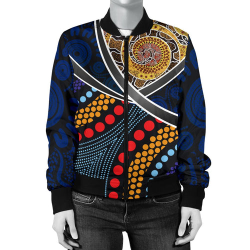 bomber-jacket-aboriginal-dot-panting-art-with-snake