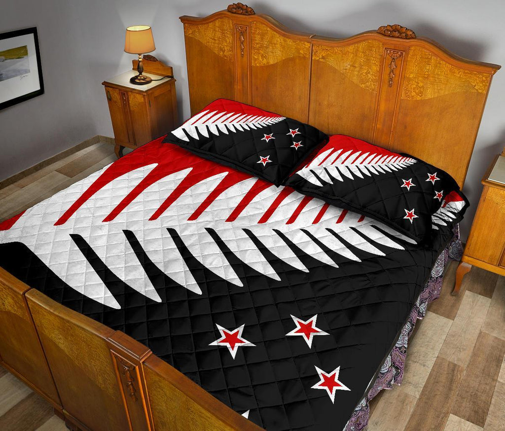 new-zealand-flag-silver-fern-black-white-and-red-quilt-bedding-sets