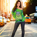 Canberra Women Off Shoulder Sweater Raiders Viking Indigenous - Vibe Hoodie