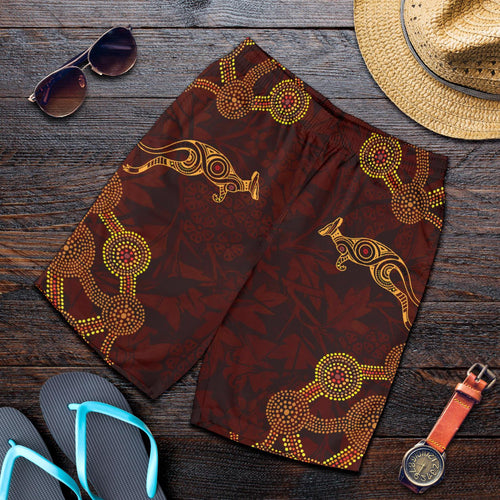 1staustrailia-aboriginal-shorts-indigenous-dot-painting-kangaroo