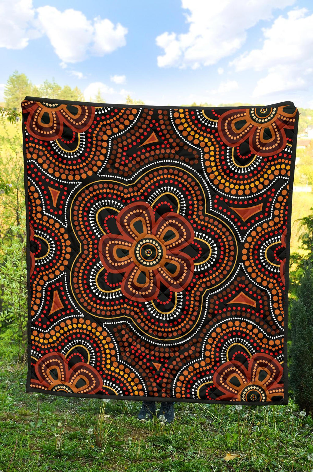 aboriginal-premium-quilt-aboriginal-dot-painting-flowers-style-ver02