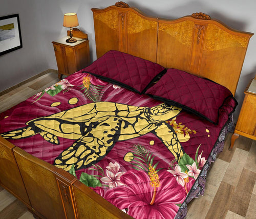 new-zealand-quilt-bed-set-turtle-polynesian-hibiscus