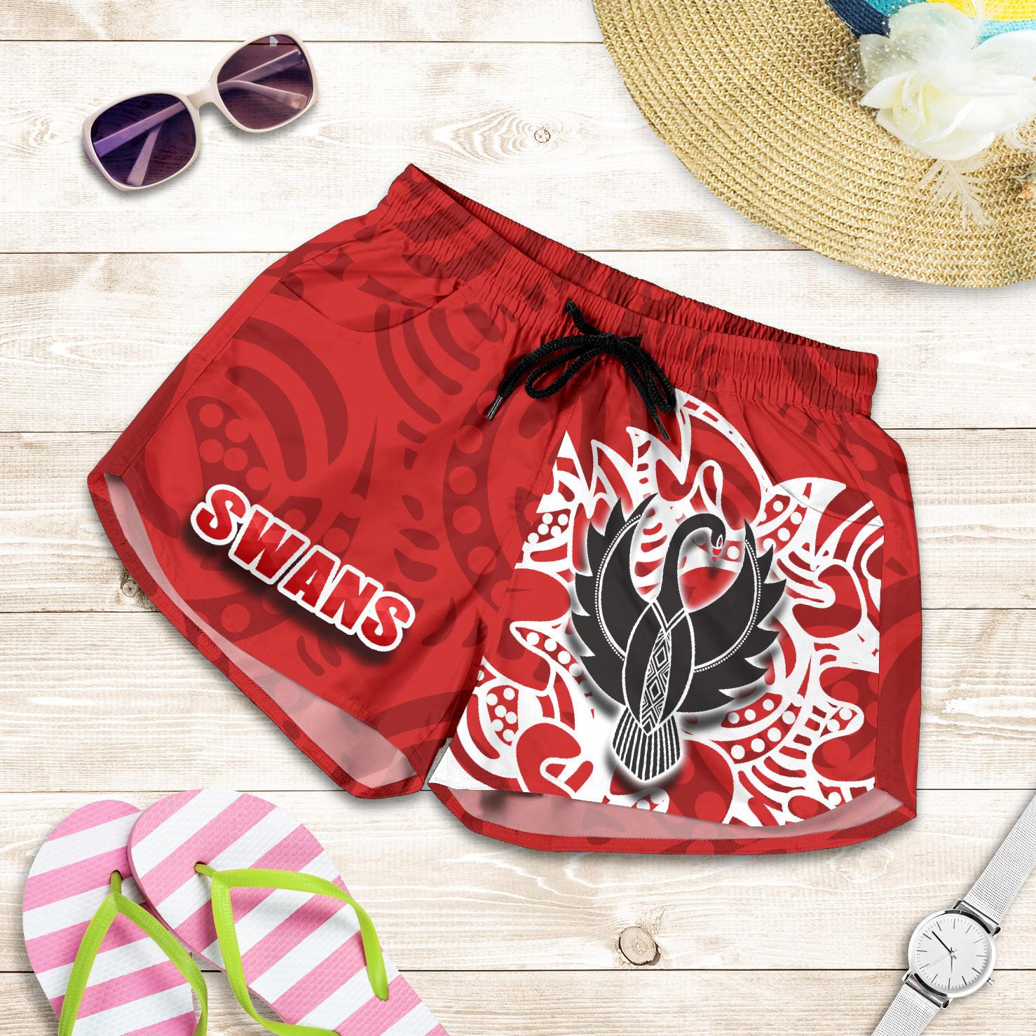 Sydney Women Shorts Simple Indigenous Swans - Vibe Hoodie