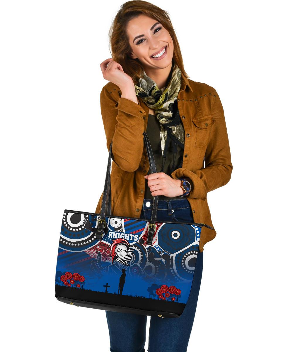 knights-large-leather-tote-newcastle-anzac-day-aboriginal