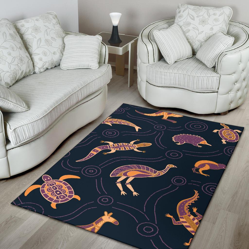 area-rug-indigenous-animals-patterns