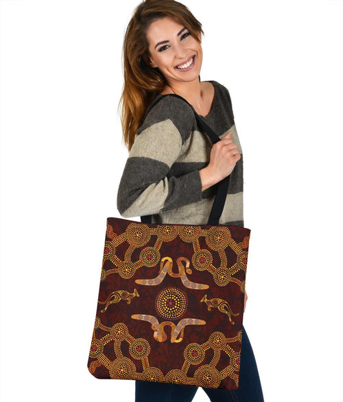 aboriginal-tote-bags-patterns-boomerang-snake-kangaroo