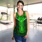 New Zealand Maori Rugby Women Racerback Tank Pride Version - Green - Vibe Hoodie