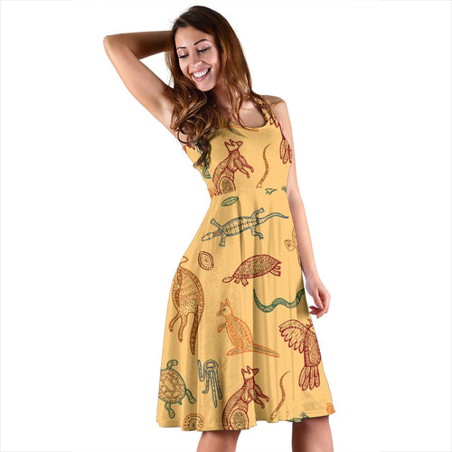 Midi Dress - Australian Animal Dress - Vibe Hoodie