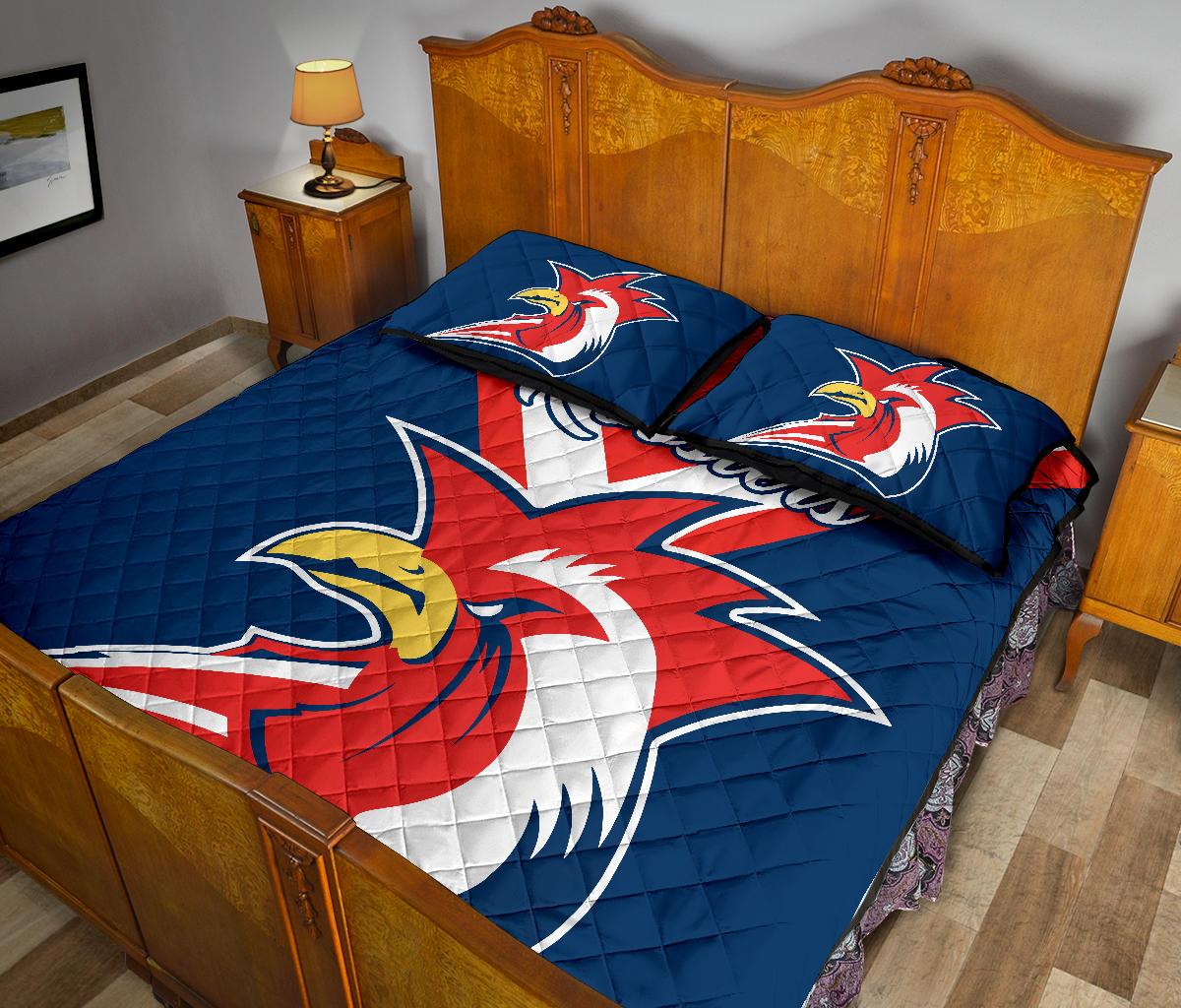 australia-roosters-quilt-bed-set
