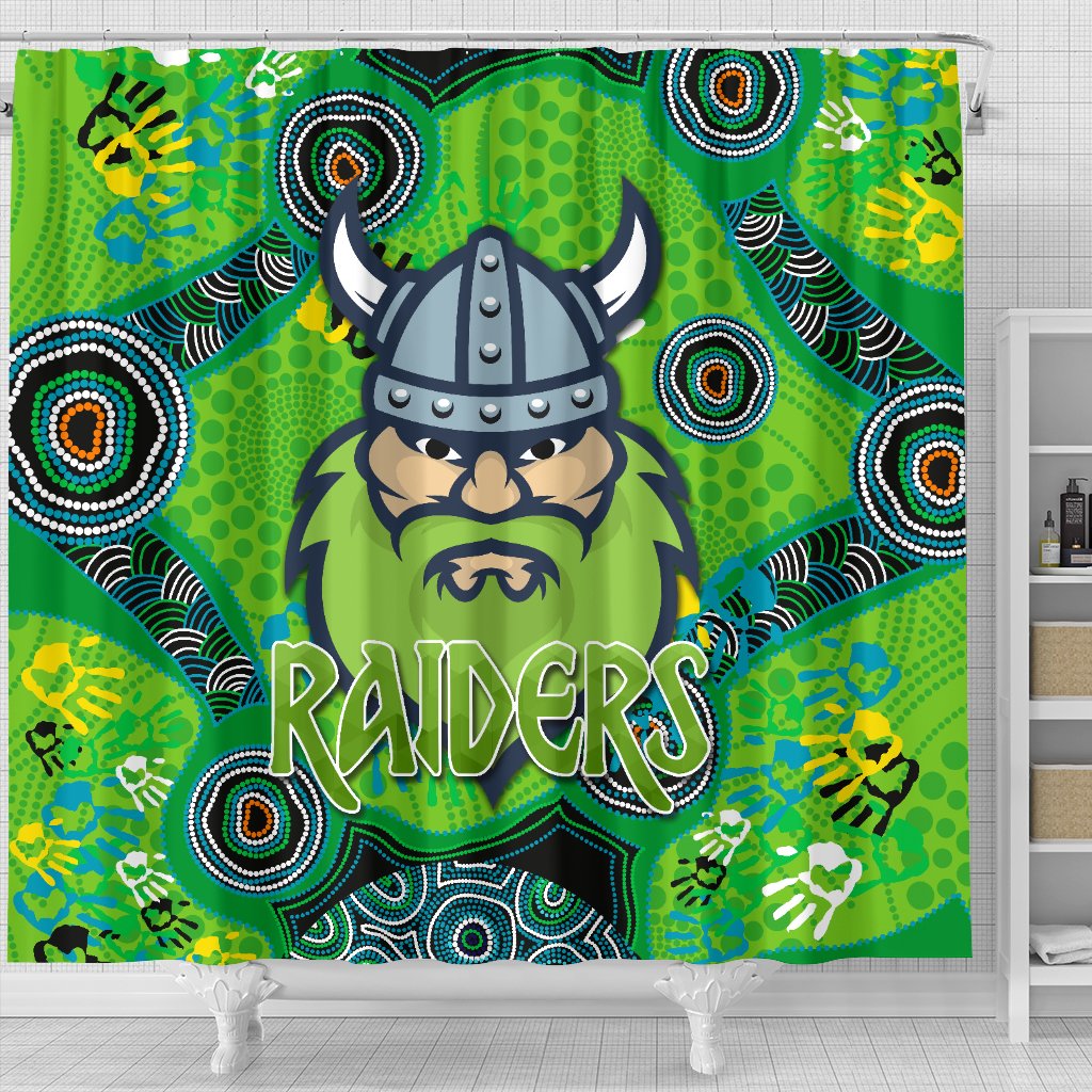 canberra-shower-curtain-raiders-viking-indigenous