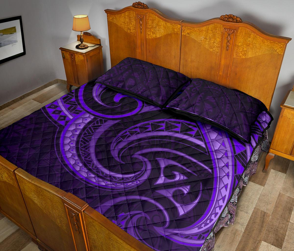 new-zealand-maori-mangopare-quilt-bed-set-polynesian-purple