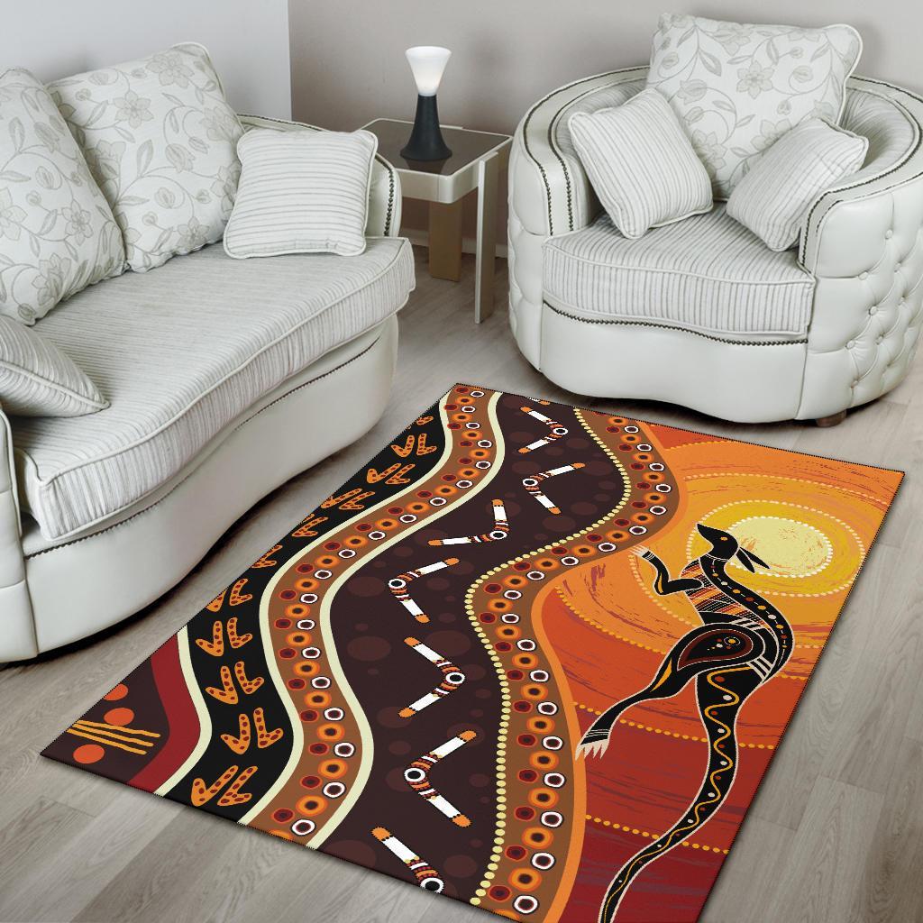 area-rug-aboriginal-kangaroo-boomerang-dot-panting