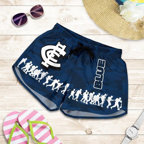 Carlton Blues All Over Print Women's Shorts Anzac Day Army Patterns - Vibe Hoodie