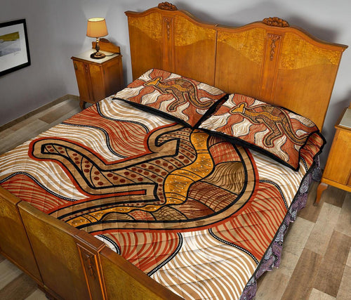 aboriginal-quilt-bed-set-indigenous-kangaroo-vintage-stye