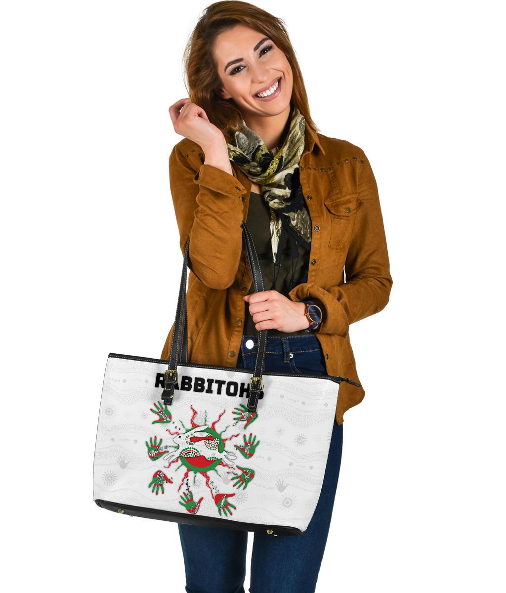 rabbitohs-indigenous-large-leather-bag-animals-aboriginal